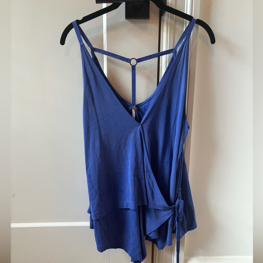 Free People - Wrap Blue Tank Top Blouse - M